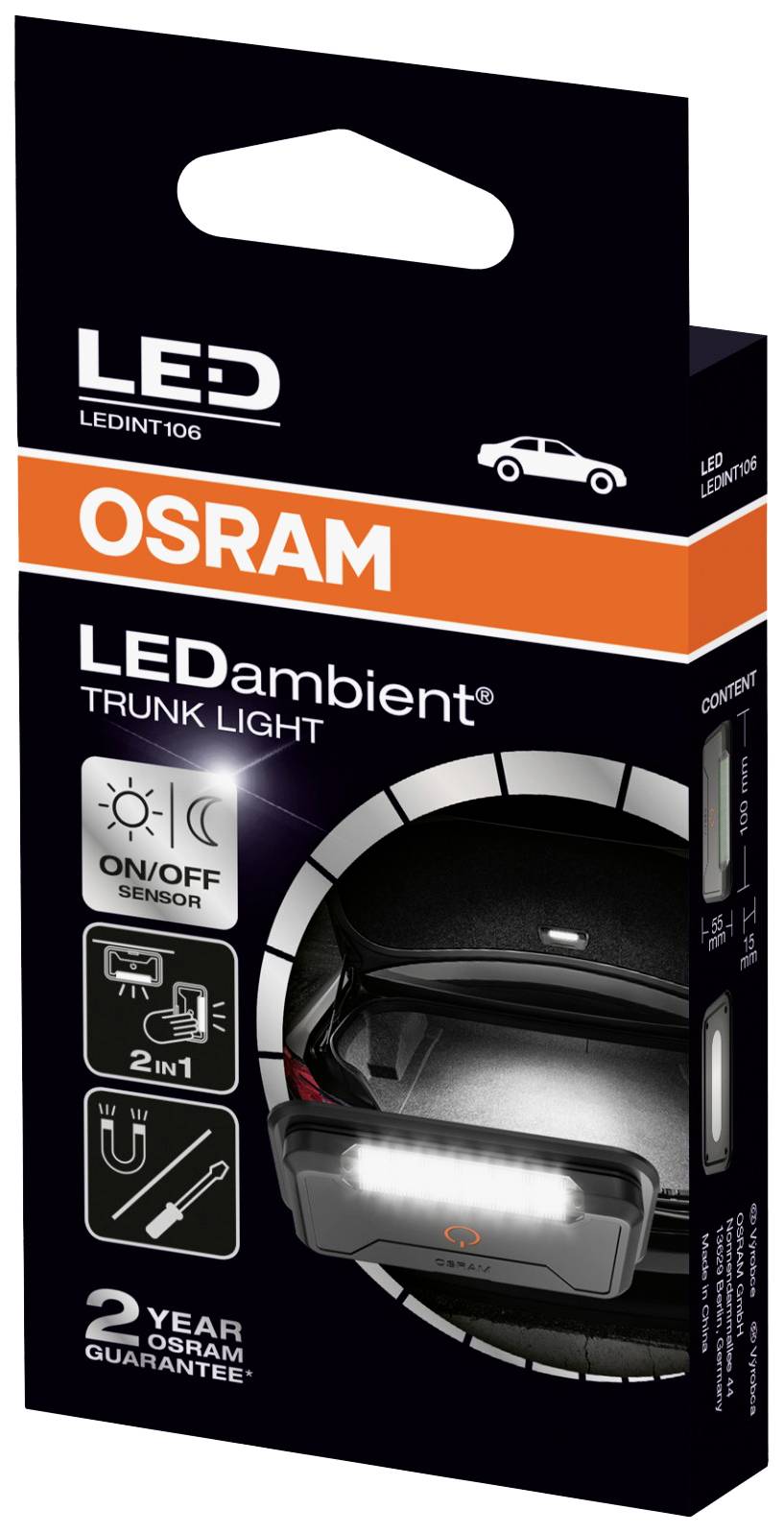 OSRAM Ambientebeleuchtung LEDINT106 LEDambient® Trunk Light LED 3.7 V (L x B x H) 63 x 17.4 x 108 m