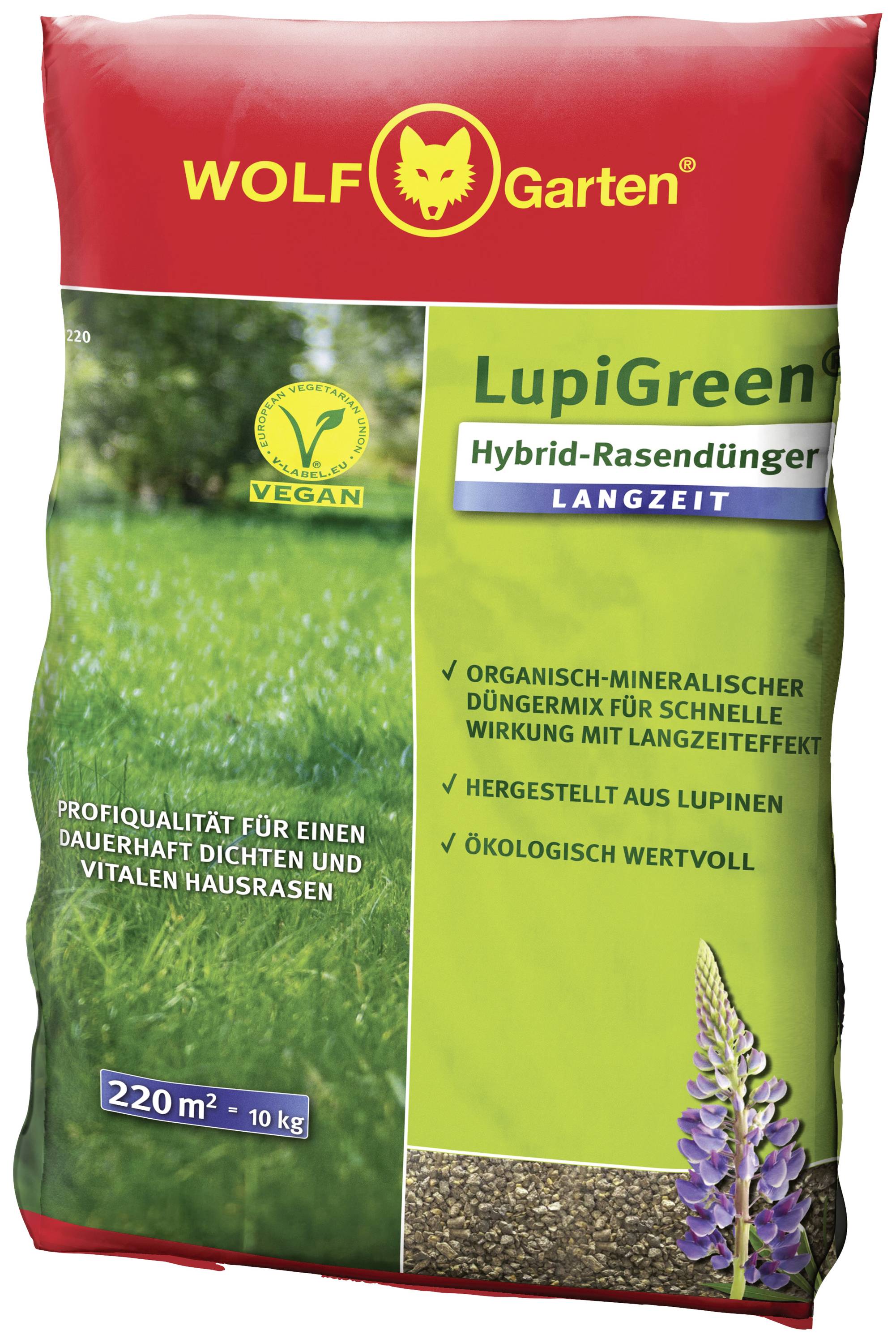 WOLF-Garten 77AR1002650 LU-L 220 D/A LupiGreen® HYBRID-RASENDÜNGER LANGZEIT 1St.