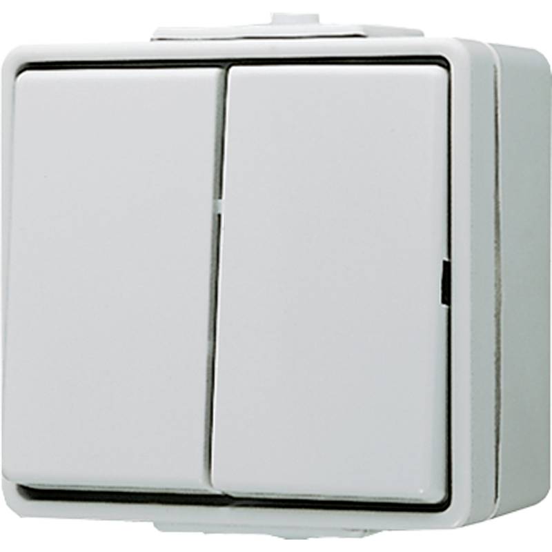 Jung Komplett Doppel-Schalter WG 600 Grau 605W 1 St.