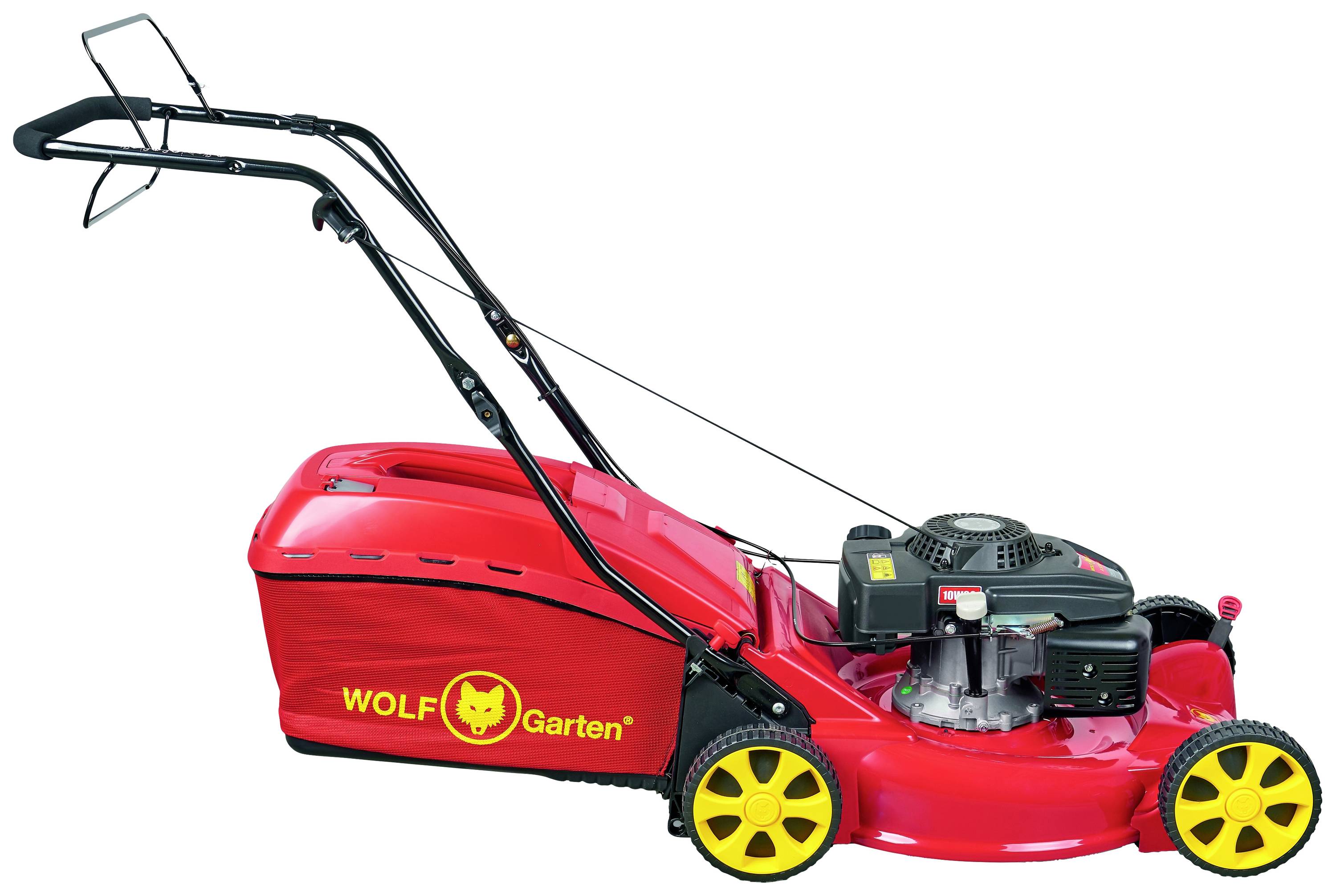 WOLFGarten A 5300A Benzin Rasenmäher Heckauswurf, Höhenverstellbarer