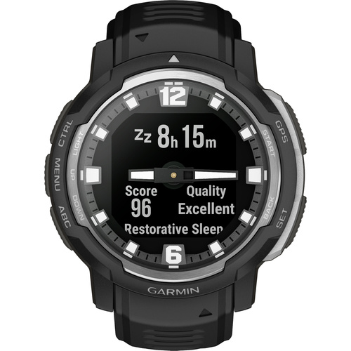 Garmin INSTINCT® CROSSOVER Smartwatch 45mm Schwarz, Silber