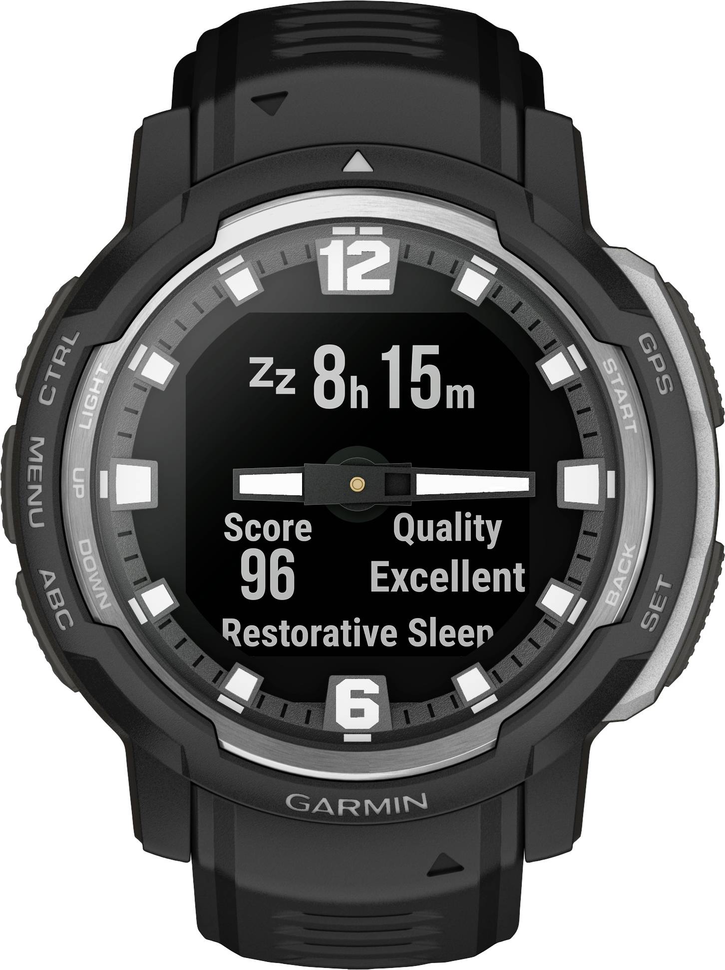 Garmin INSTINCT CROSSOVER Smartwatch Schwarz, Silber