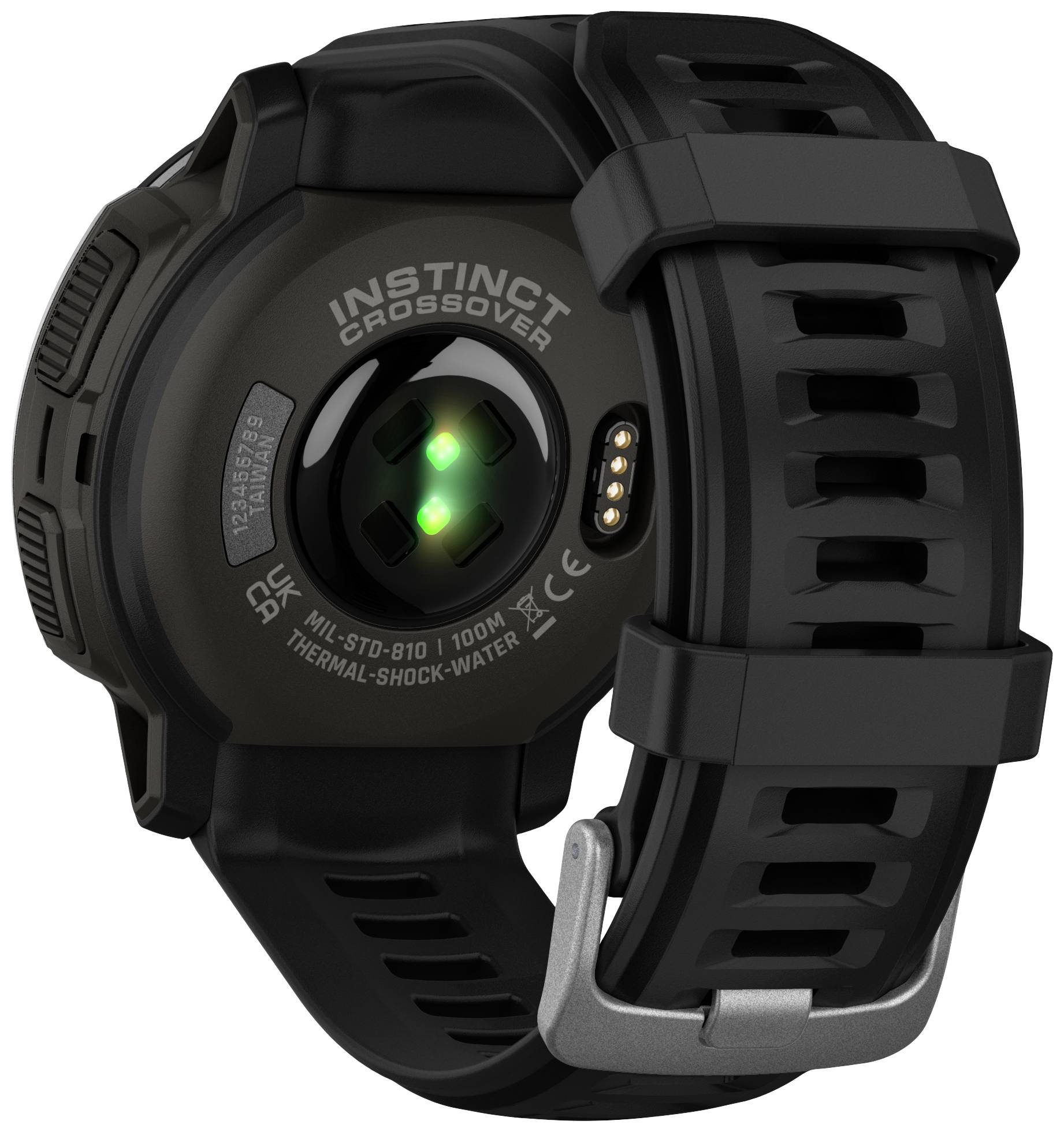 Garmin INSTINCT CROSSOVER Smartwatch Schwarz, Silber