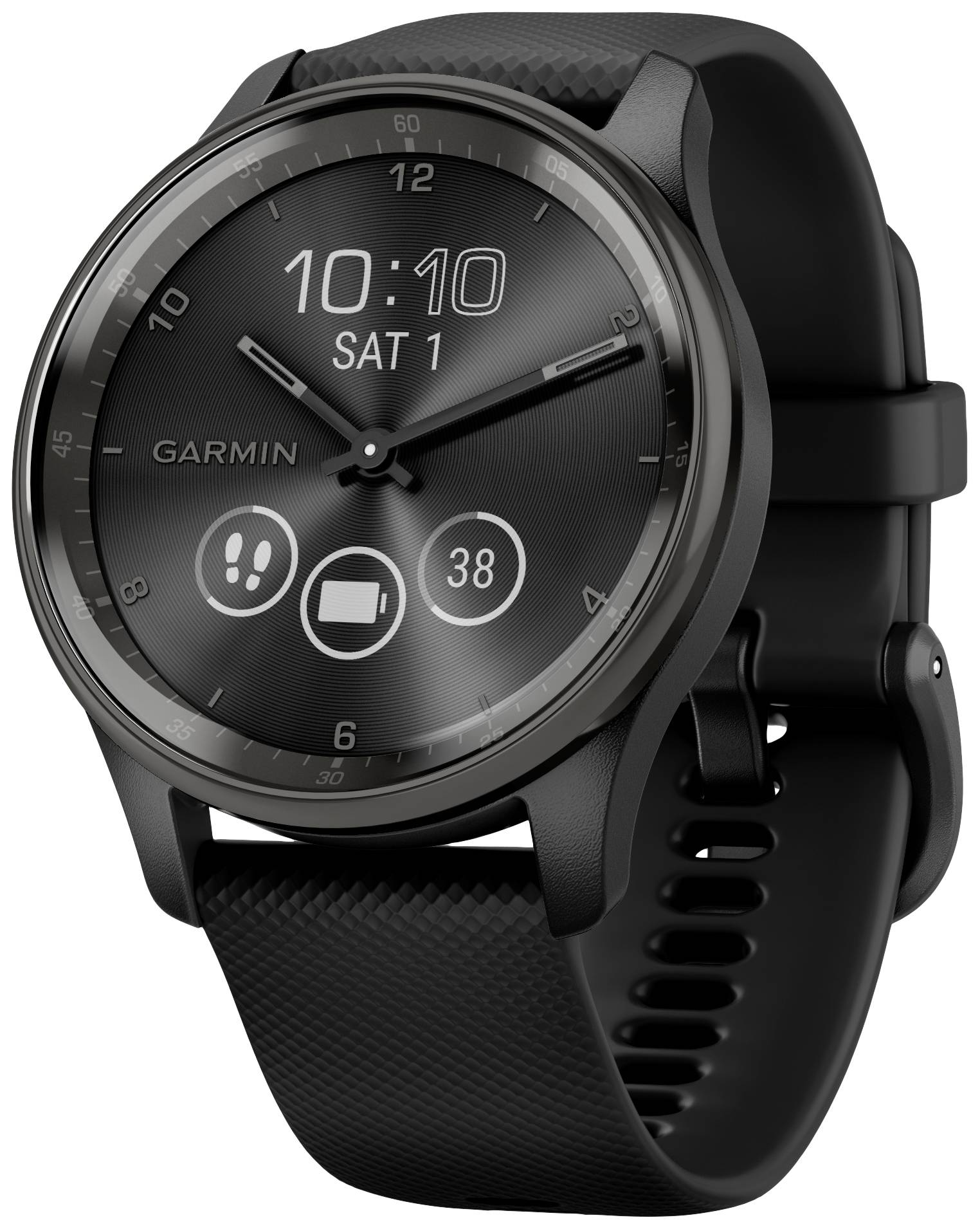 Garmin VIVOMOVE® TREND Smartwatch 40mm Schwarz, Schiefer-Grau