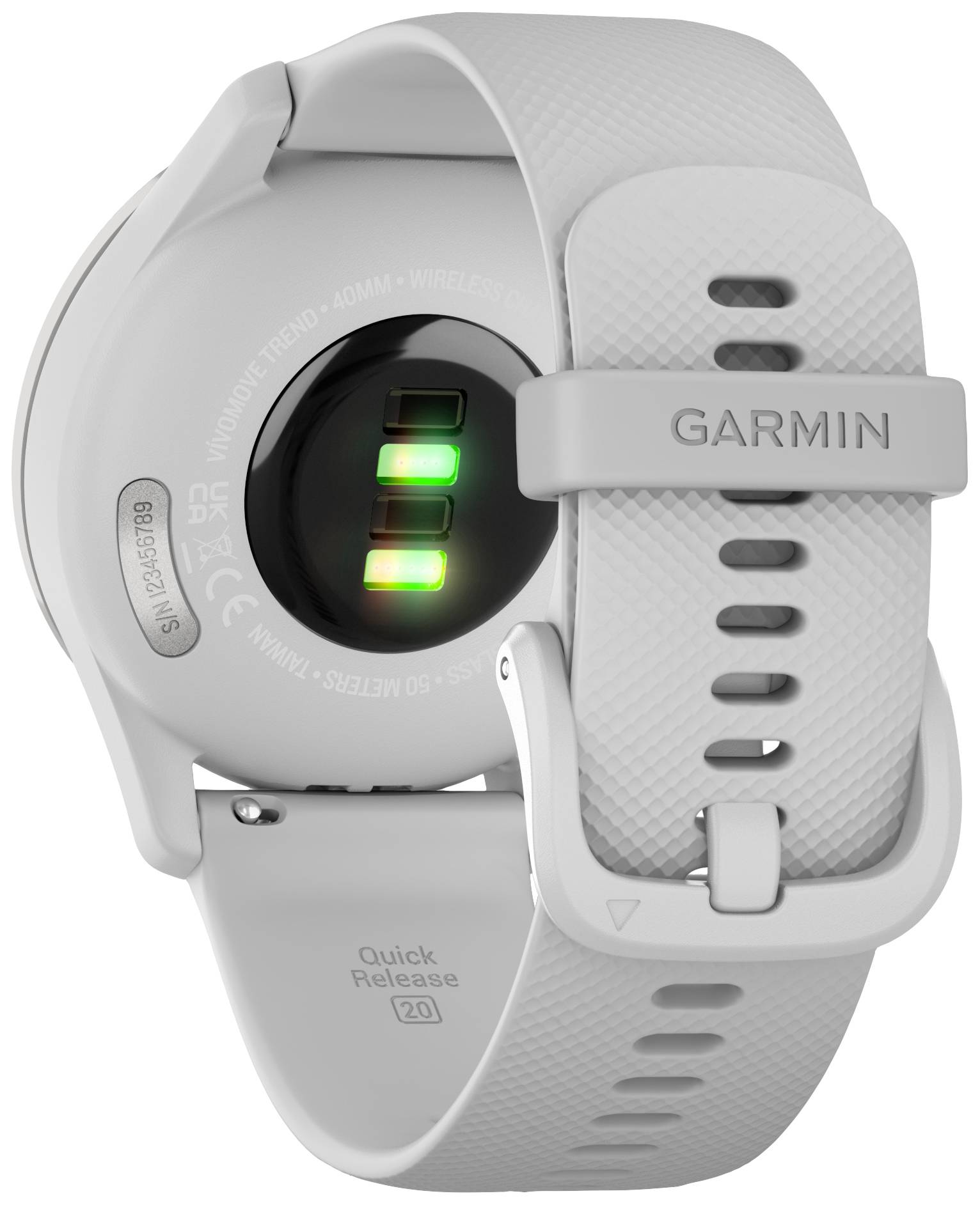 Garmin VIVOMOVE® TREND Smartwatch 40 mm Hellgrau, Silber