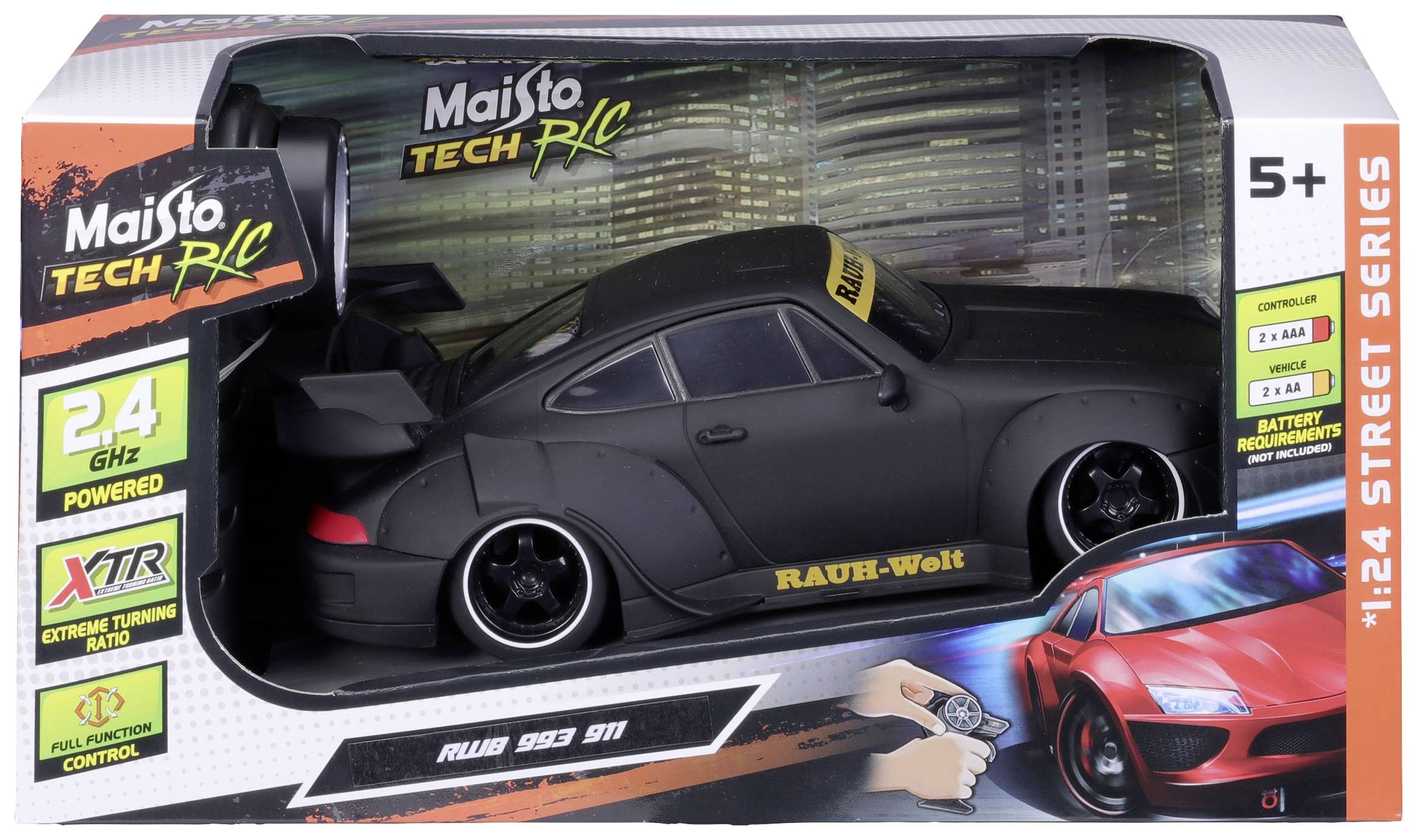 MaistoTech 581533 Porsche 993 RWB 1:24 RC Einsteiger Modellauto Elektro Sportwagen