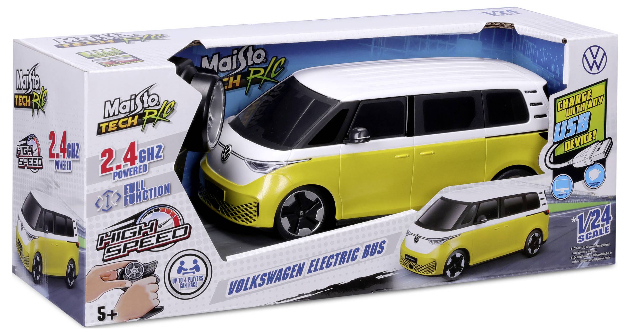 MaistoTech 582343 VW ID.Buzz 1:24 RC Einsteiger Modellauto Elektro Bus