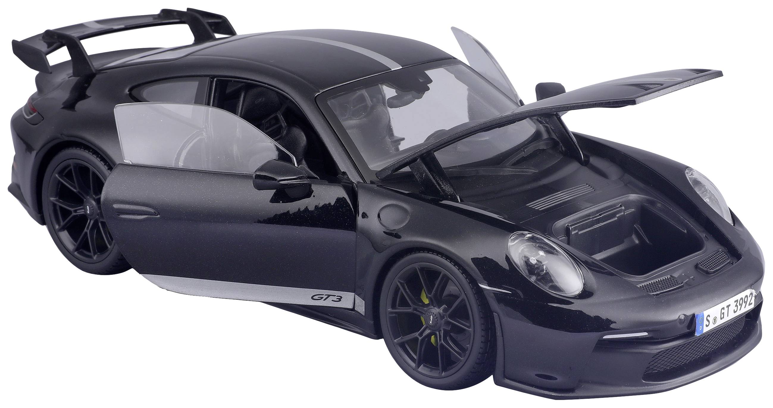 Maisto Porsche 911 GT3 2023, schwarz 1:18 Modellauto
