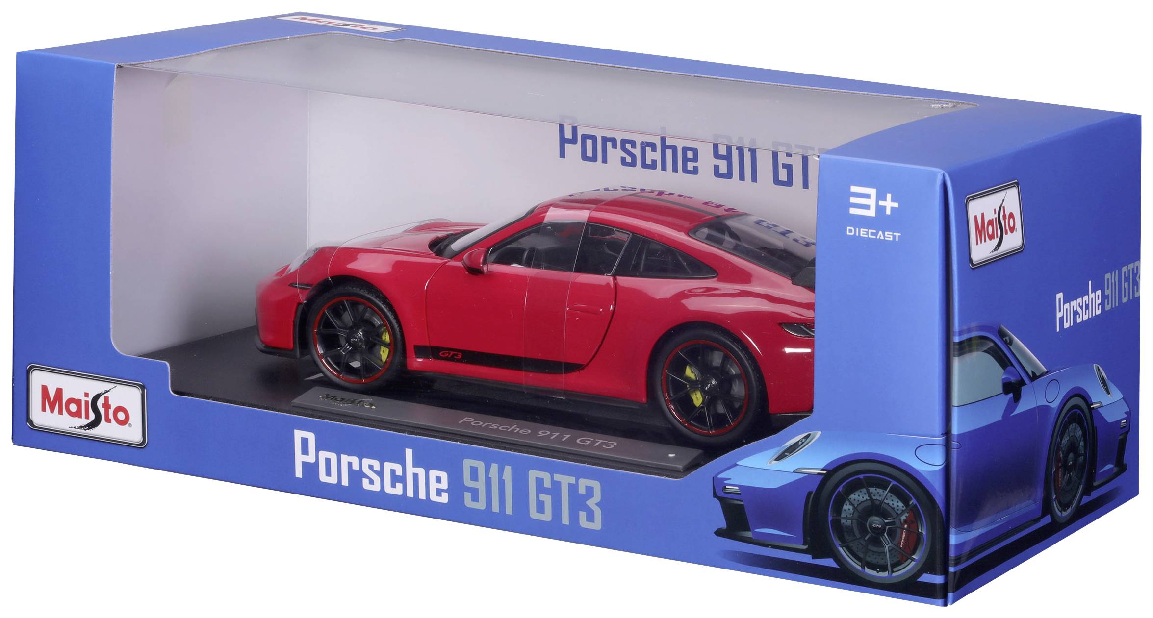 Maisto Porsche 911 GT3 2023, rot 1:18 Modellauto