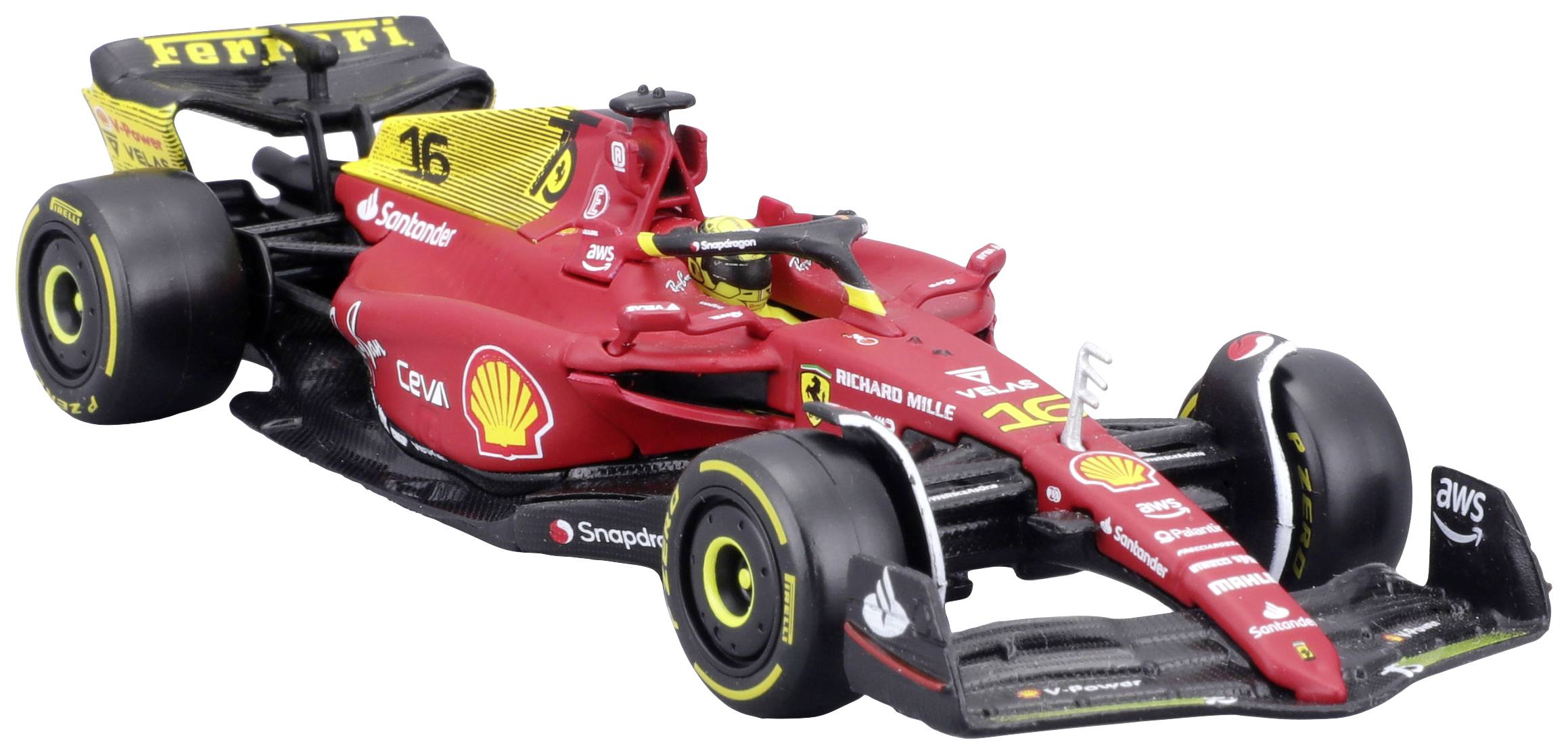 Bburago F1 Ferrari F1-75 2022, Leclerc 1:24 Modellauto