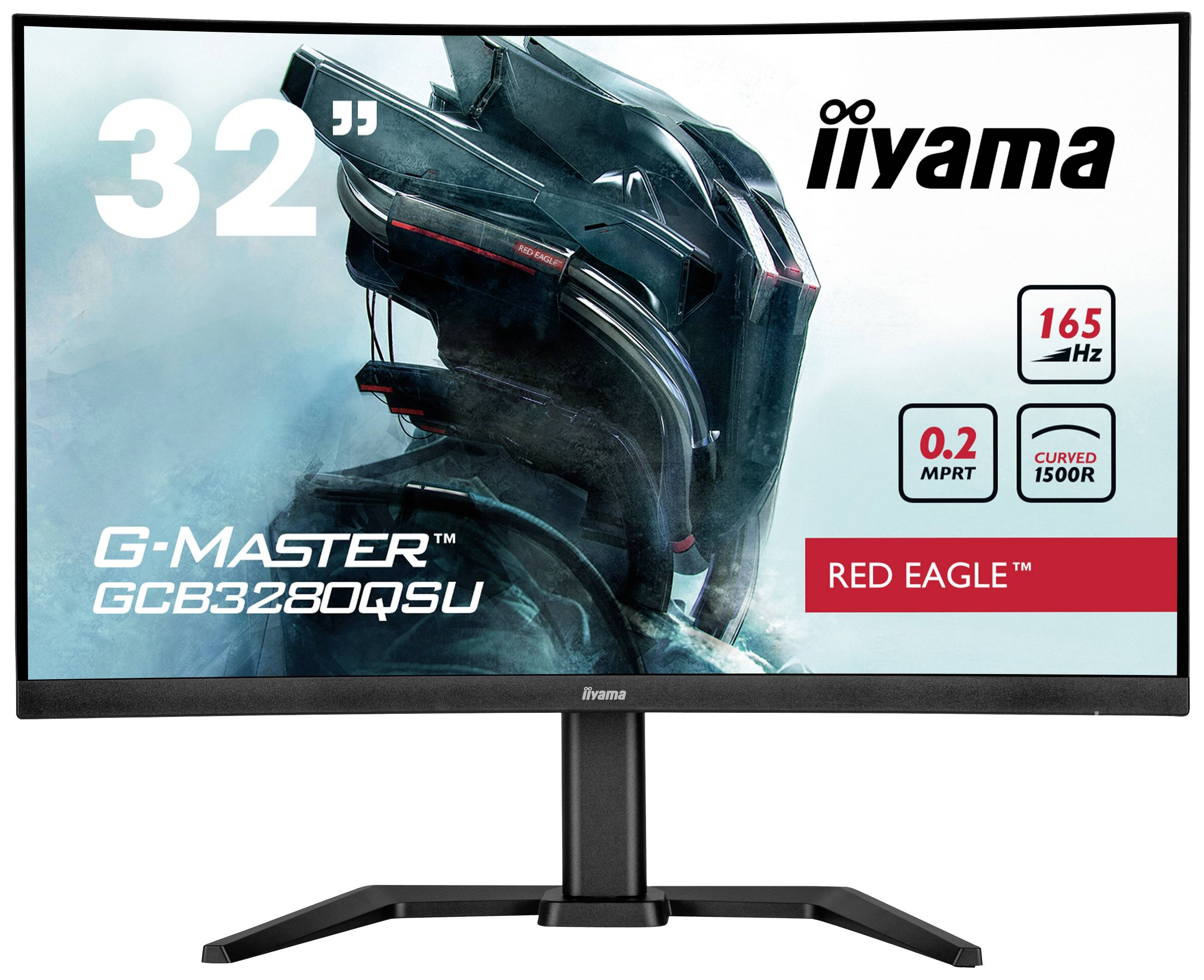 Iiyama GCB3280QSU-B1 ETE VA, Curved Gaming Monitor EEK F (A - G) 80 cm (31.5 Zoll) 2560 x 1440 Pixel 16:9 0.2 ms DisplayPort, HDMI®, Kopfhörer (2.5