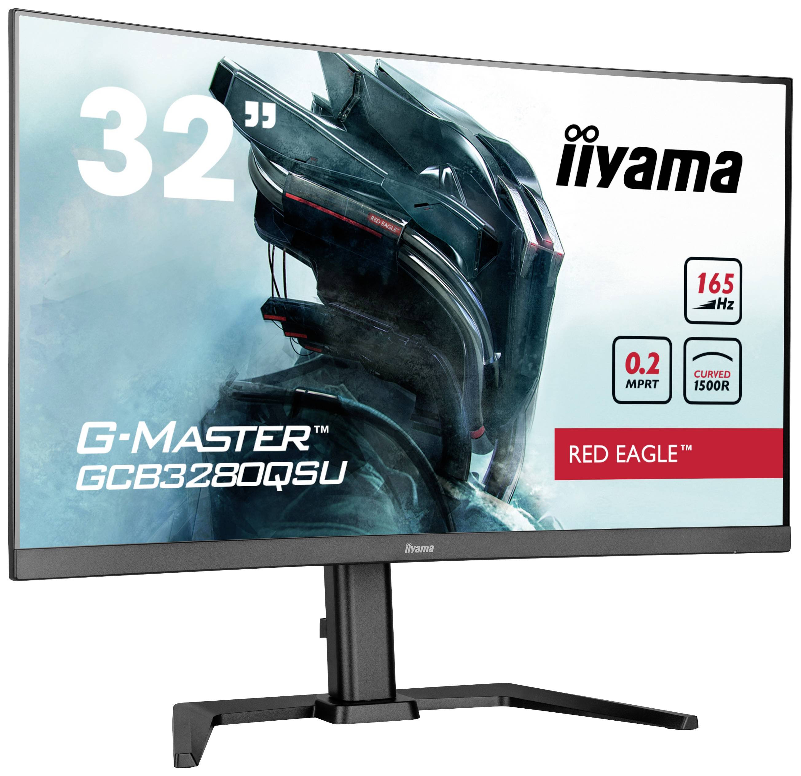 Iiyama GCB3280QSU-B1 ETE VA, Curved Gaming Monitor EEK F (A - G) 80 cm (31.5 Zoll) 2560 x 1440 Pixel 16:9 0.2 ms DisplayPort, HDMI®, Kopfhörer (2.5