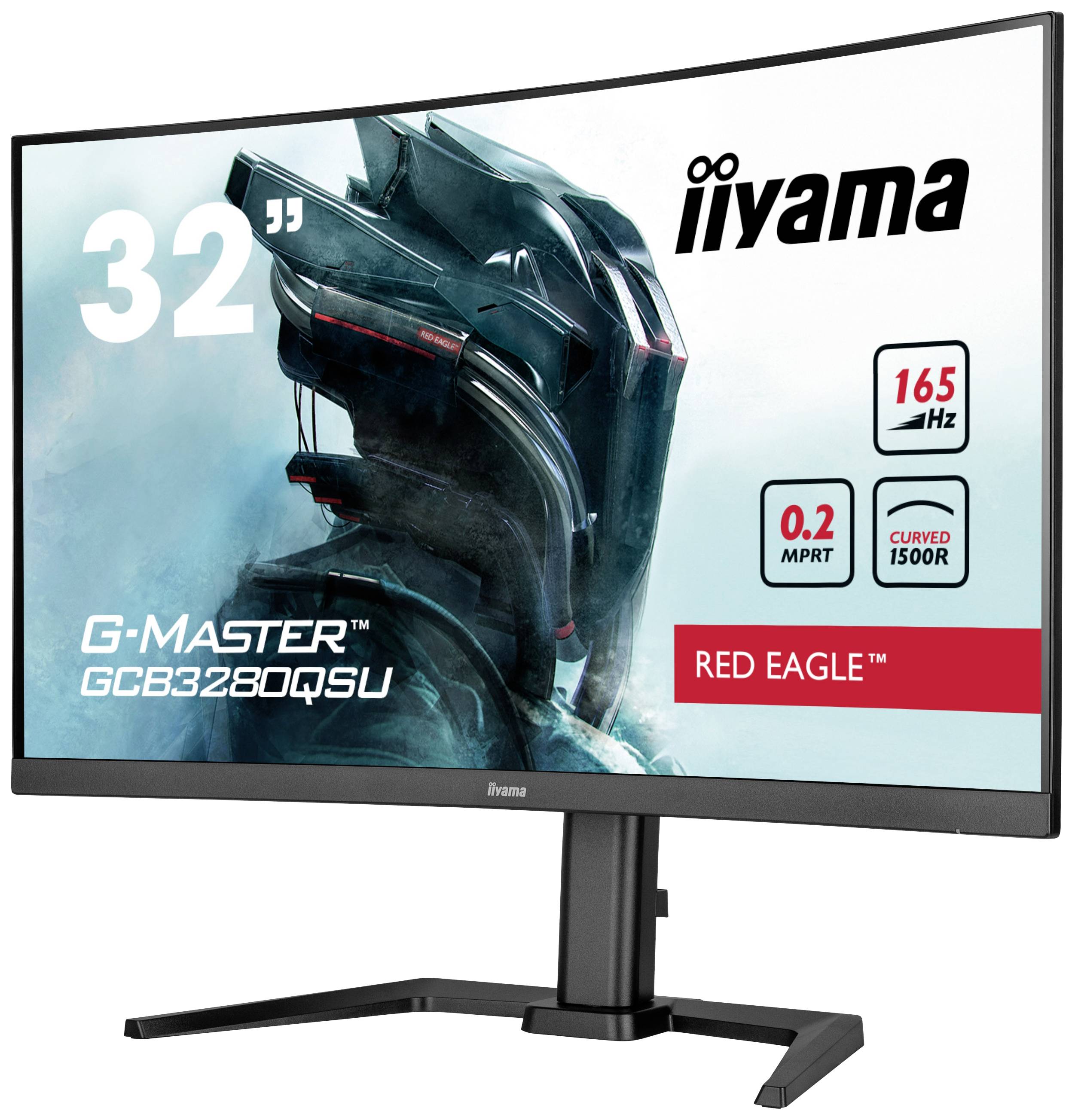 Iiyama GCB3280QSU-B1 ETE VA, Curved Gaming Monitor EEK F (A - G) 80 cm (31.5 Zoll) 2560 x 1440 Pixel 16:9 0.2 ms DisplayPort, HDMI®, Kopfhörer (2.5