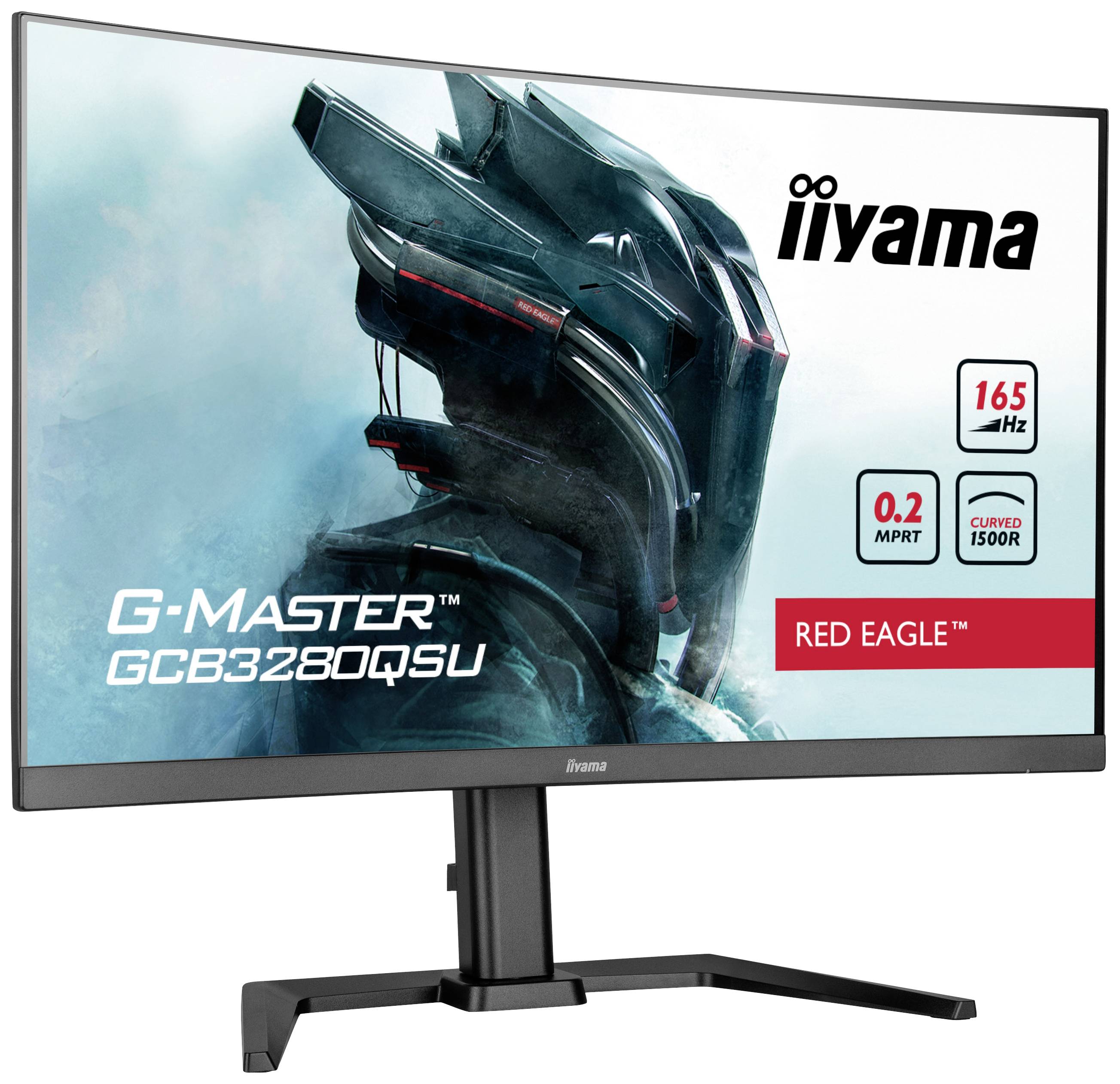 Iiyama GCB3280QSU-B1 ETE VA, Curved Gaming Monitor EEK F (A - G) 80 cm (31.5 Zoll) 2560 x 1440 Pixel 16:9 0.2 ms DisplayPort, HDMI®, Kopfhörer (2.5