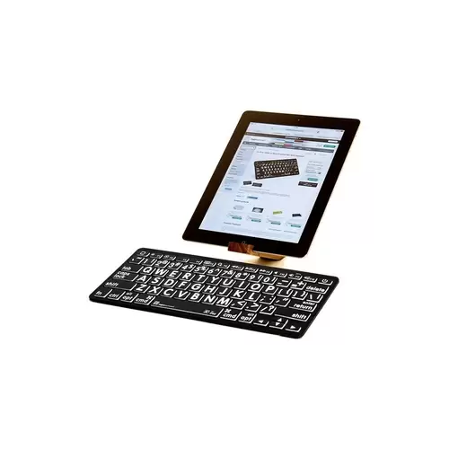Logickeyboard XL-Print Bluetooth® Tastatur Deutsch, QWERTZ Schwarz Multimediatasten, USB-Hub, Geräu Logickeyboard XL-Print Bluetooth® Tastatur Deutsch, QWERTZ Schwarz Multimediatasten, USB-Hub, Geräu