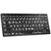 Logickeyboard XL-Print Bluetooth® Tastatur Deutsch, QWERTZ Schwarz Multimediatasten, USB-Hub, Geräu Logickeyboard XL-Print Bluetooth® Tastatur Deutsch, QWERTZ Schwarz Multimediatasten, USB-Hub, Geräu