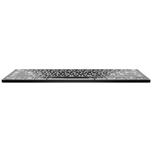 Logickeyboard XL-Print Bluetooth® Tastatur Deutsch, QWERTZ Schwarz Multimediatasten, USB-Hub, Geräu Logickeyboard XL-Print Bluetooth® Tastatur Deutsch, QWERTZ Schwarz Multimediatasten, USB-Hub, Geräu