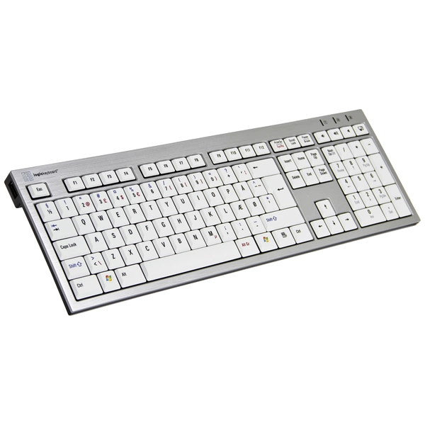 Logickeyboard Premium Line Kabelgebunden Tastatur Deutsch, QWERTZ Grau Multimediatasten, USB-Hub, G Logickeyboard Premium Line Kabelgebunden Tastatur Deutsch, QWERTZ Grau Multimediatasten, USB-Hub, G