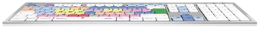 Logickeyboard Avid Media Composer ALBA Kabelgebunden Tastatur Deutsch, QWERTZ Grau Multimediatasten, USB-Hub, Geräuscharme Tasten