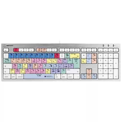 Logickeyboard Adobe Premiere Pro CC Kabelgebunden Tastatur Deutsch, QWERTZ Weiß Multimediatasten, USB-Hub, Geräuscharme Tasten Logickeyboard Adobe Premiere Pro CC Kabelgebunden Tastatur Deutsch, QWERTZ Weiß Multimediatasten, USB-Hub, Geräuscharme Tasten