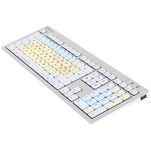 Logickeyboard Dyslexie Lagasthenie ALBA Kabelgebunden Tastatur Deutsch, QWERTZ Weiß Logickeyboard Dyslexie Lagasthenie ALBA Kabelgebunden Tastatur Deutsch, QWERTZ Weiß