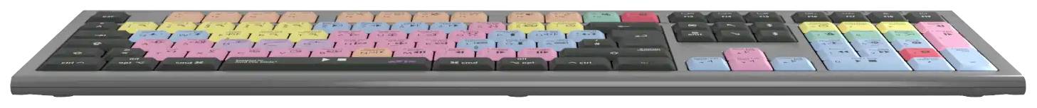 Logickeyboard Avid Pro Tools Astra Kabelgebunden Tastatur Deutsch, QWERTZ Grau Multimediatasten, USB-Hub, Geräuscharme Tasten