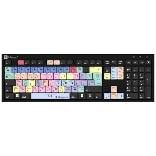 Logickeyboard Adobe Premiere Pro CC Kabelgebunden Tastatur Deutsch, QWERTZ Schwarz Multimediatasten, USB-Hub, Geräuscharme Tasten Logickeyboard Adobe Premiere Pro CC Kabelgebunden Tastatur Deutsch, QWERTZ Schwarz Multimediatasten, USB-Hub, Geräuscharme Tasten