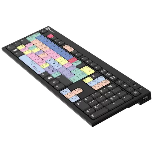 Logickeyboard Adobe Premiere Pro CC Kabelgebunden Tastatur Deutsch, QWERTZ Schwarz Multimediatasten, USB-Hub, Geräuscharme Tasten Logickeyboard Adobe Premiere Pro CC Kabelgebunden Tastatur Deutsch, QWERTZ Schwarz Multimediatasten, USB-Hub, Geräuscharme Tasten