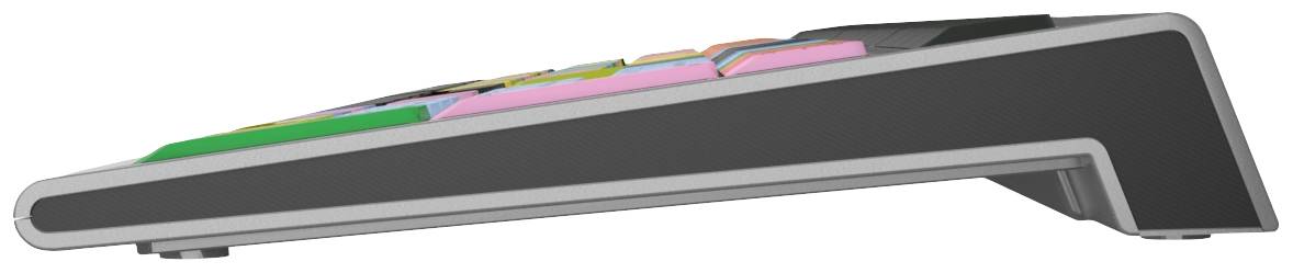 Logickeyboard Apple Logic Pro X2 Astra Kabelgebunden Tastatur Deutsch, QWERTZ Grau Multimediatasten, USB-Hub, Geräuscharme Tasten