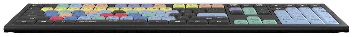 Logickeyboard Cubase/Nuendo Astra 2 Kabelgebunden Tastatur Deutsch, QWERTZ Schwarz Multimediatasten, USB-Hub, Geräuscharme Tasten