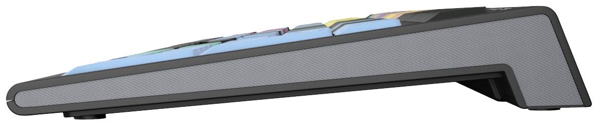 Logickeyboard Cubase/Nuendo Astra 2 Kabelgebunden Tastatur Deutsch, QWERTZ Schwarz Multimediatasten, USB-Hub, Geräuscharme Tasten