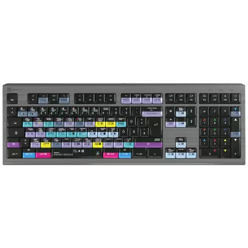 Logickeyboard Davinci Resolve Astra Kabelgebunden Tastatur Deutsch, QWERTZ Grau Multimediatasten, USB-Hub, Geräuscharme Tasten Logickeyboard Davinci Resolve Astra Kabelgebunden Tastatur Deutsch, QWERTZ Grau Multimediatasten, USB-Hub, Geräuscharme Tasten