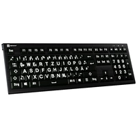 Logickeyboard XL-Print Kabelgebunden Tastatur Deutsch, QWERTZ Schwarz Multimediatasten, USB-Hub, Geräuscharme Tasten Logickeyboard XL-Print Kabelgebunden Tastatur Deutsch, QWERTZ Schwarz Multimediatasten, USB-Hub, Geräuscharme Tasten