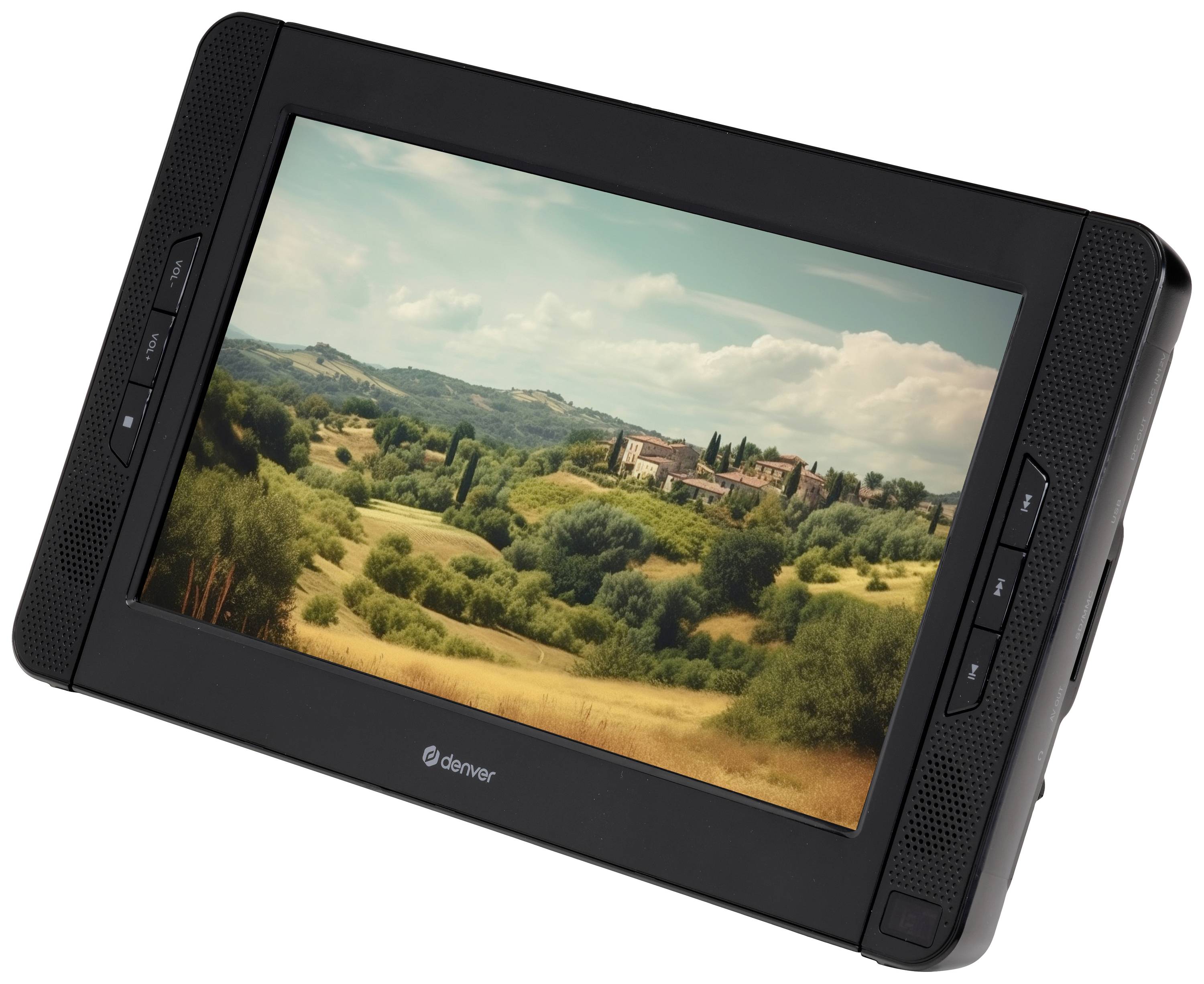 Denver MTW-1098 Tragbarer DVD-Player 25.4 cm 10 Zoll EEK: D (A - G) Akkubetrieb, inkl. 12 V Kfz-Anschlusskabel, inkl. zweiter Bildschirm Schwarz