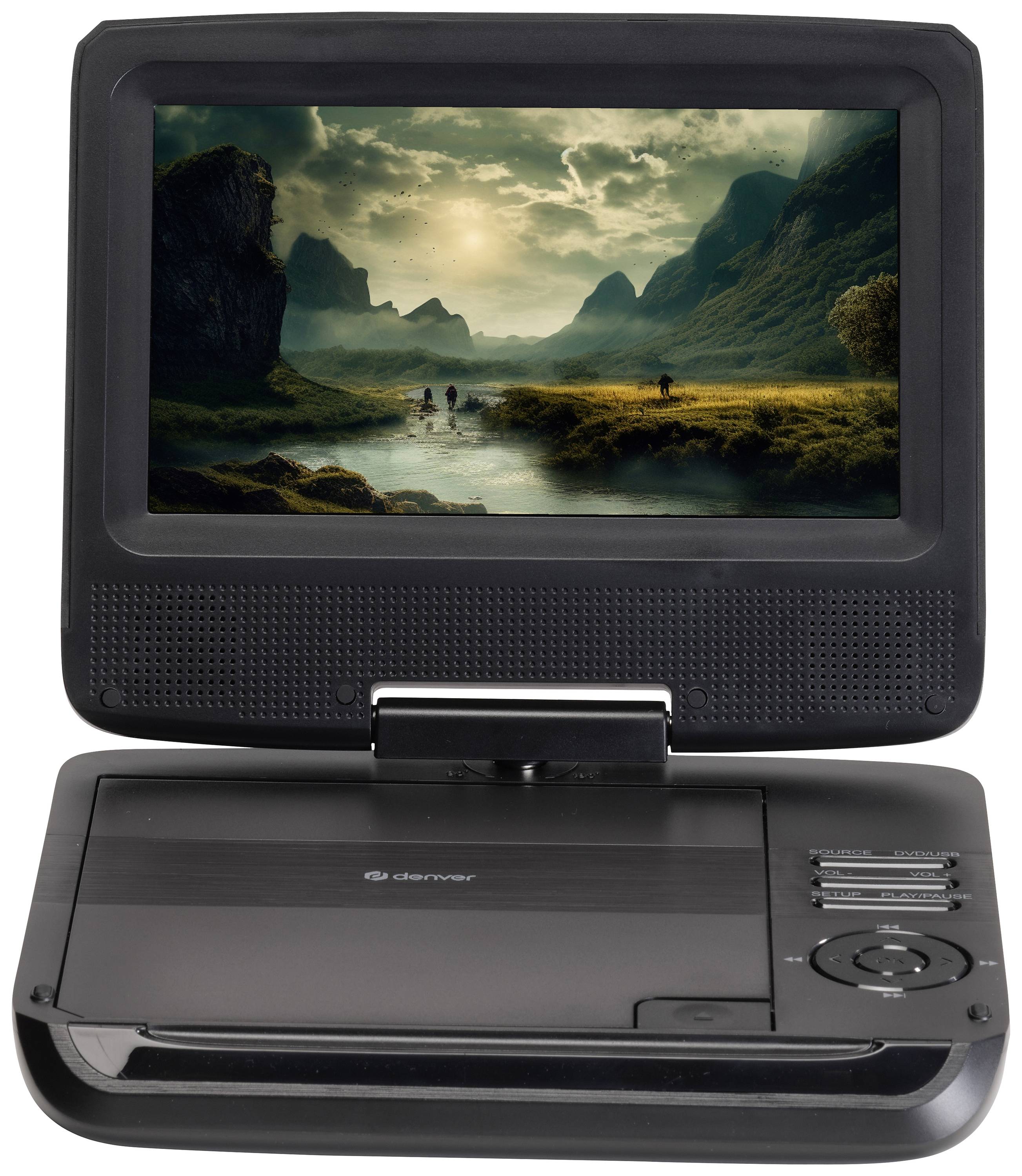 Denver MT-792 Tragbarer DVD-Player 17.78 cm 7 Zoll EEK: B (A - G) Akkubetrieb, inkl. 12 V Kfz-Anschlusskabel Schwarz