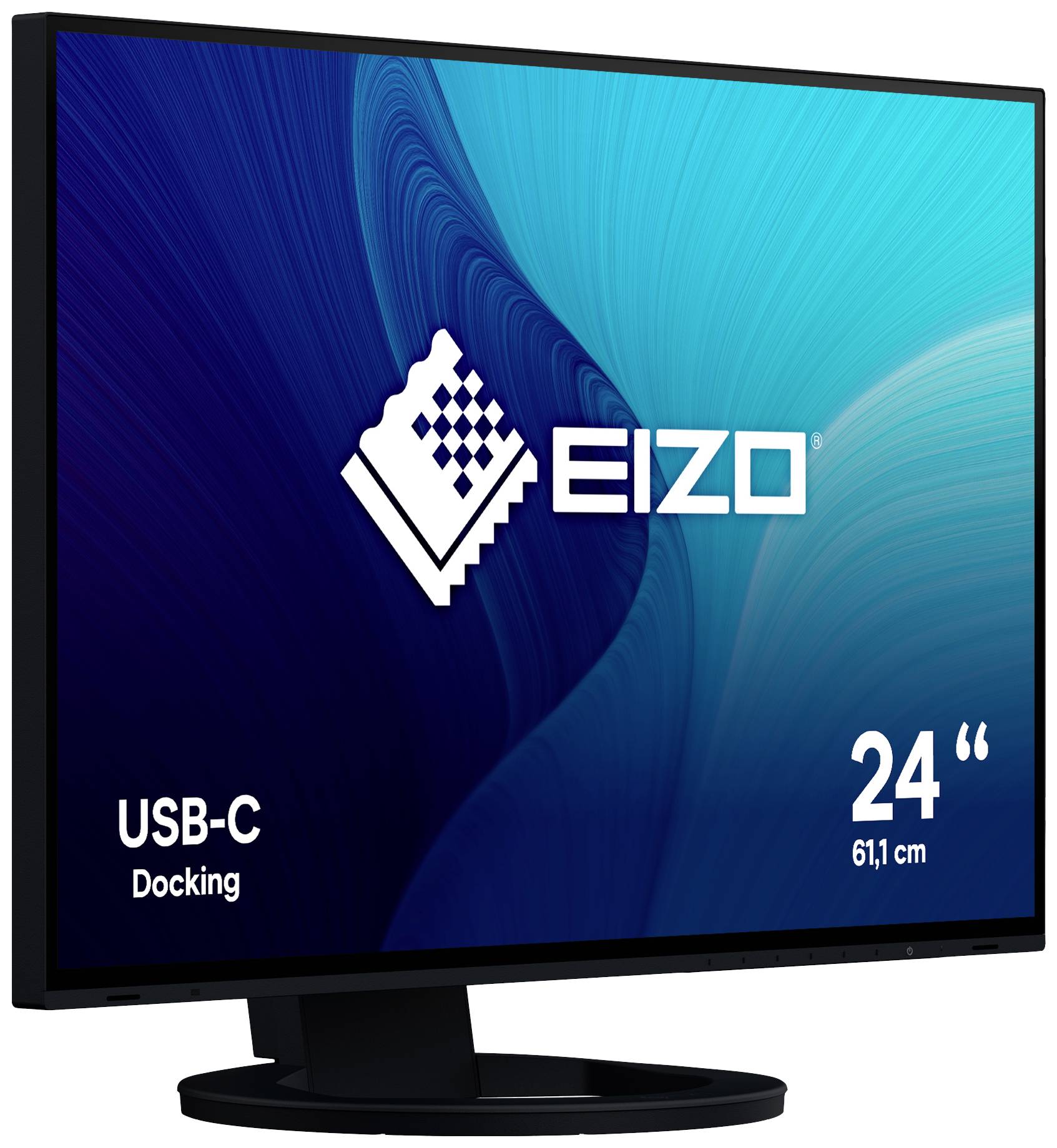 Monitor von EIZO mit 24-Zoll-Bildschirm, USB-C-Docking.