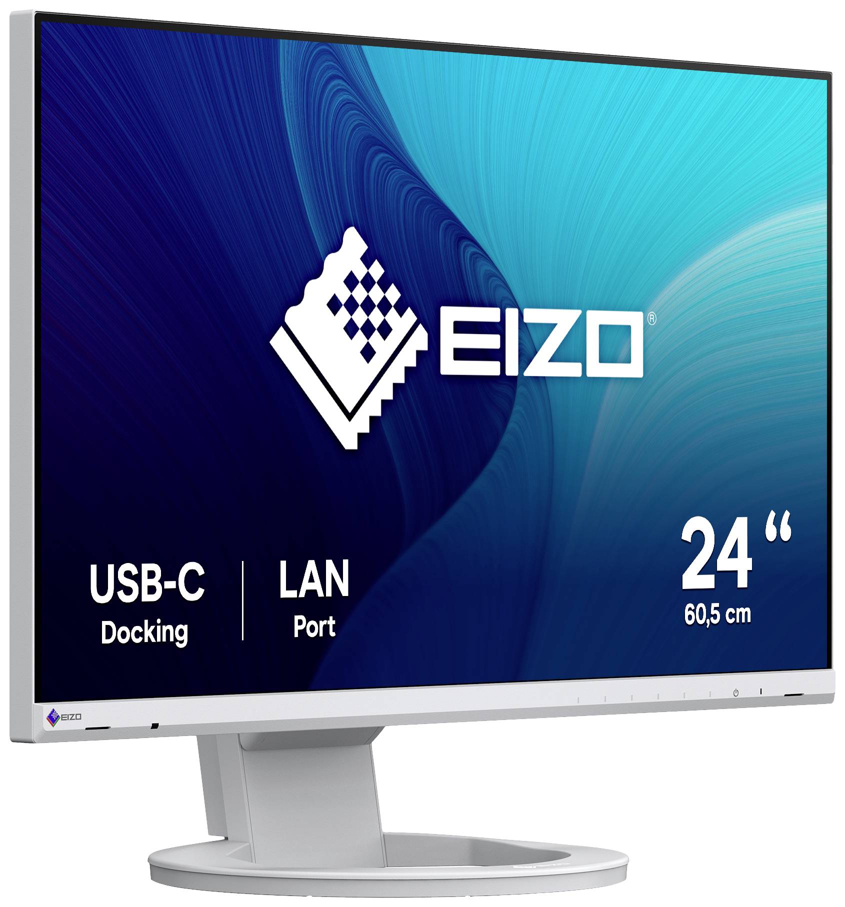EIZO EV2490-WT LED-Monitor EEK C (A - G) 60.5 cm (23.8 Zoll) 1920 x 1080 Pixel 16:9 5 ms HDMI®, DisplayPort, USB-C®, USB-B, Kopfhörer (3.5 mm Klin