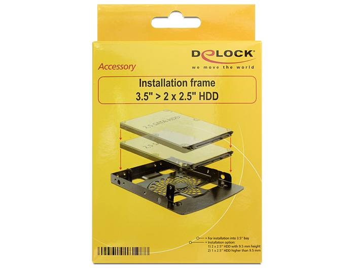 Delock 18198 3.5 Zoll Festplatten-Einbaurahmen auf 2.5 Zoll