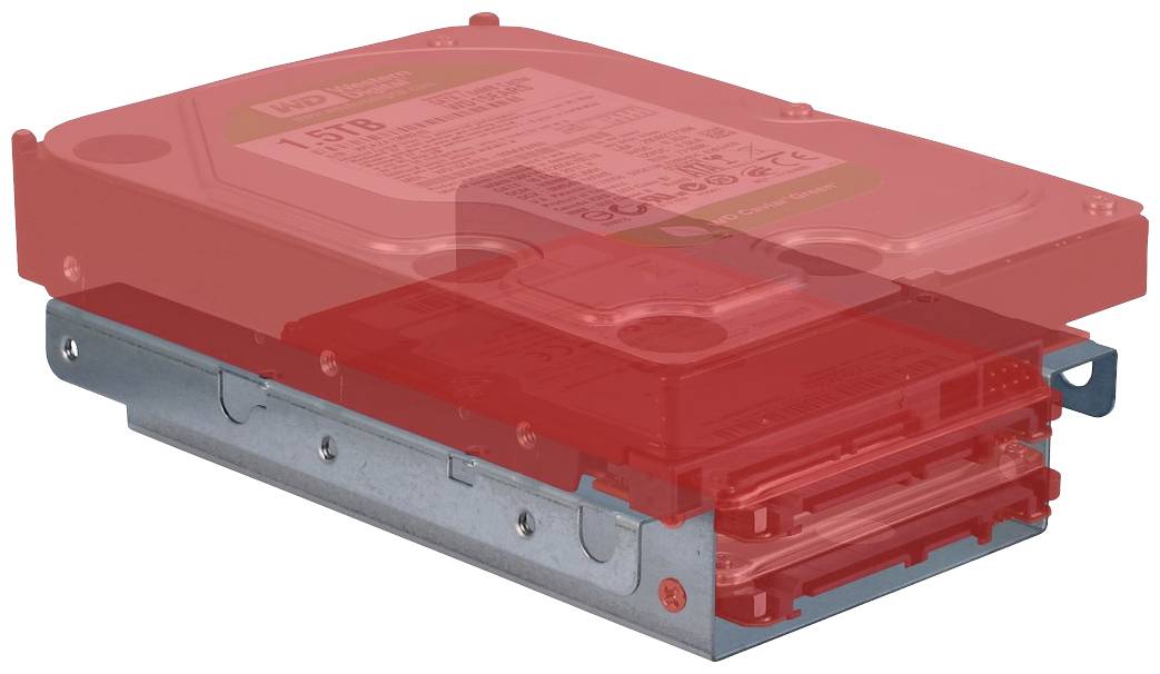 Inter-Tech 88885245 3.5 Zoll Festplatten-Einbaurahmen auf 2.5 Zoll