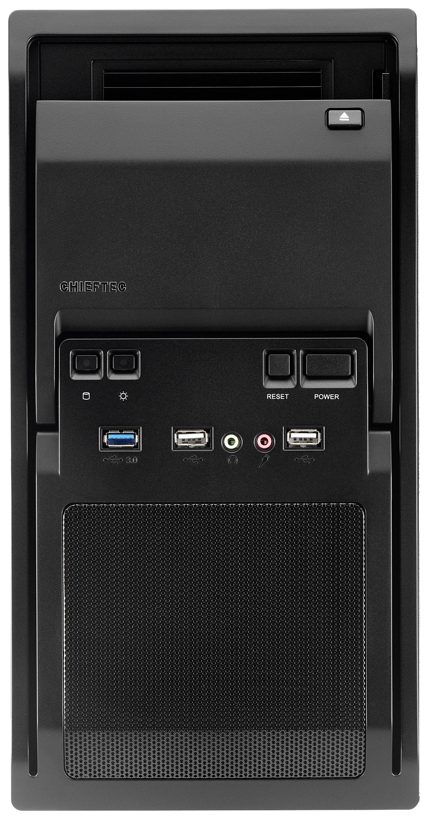 Chieftec LT-01B-350GPB Mini-Tower PC-Gehäuse Schwarz