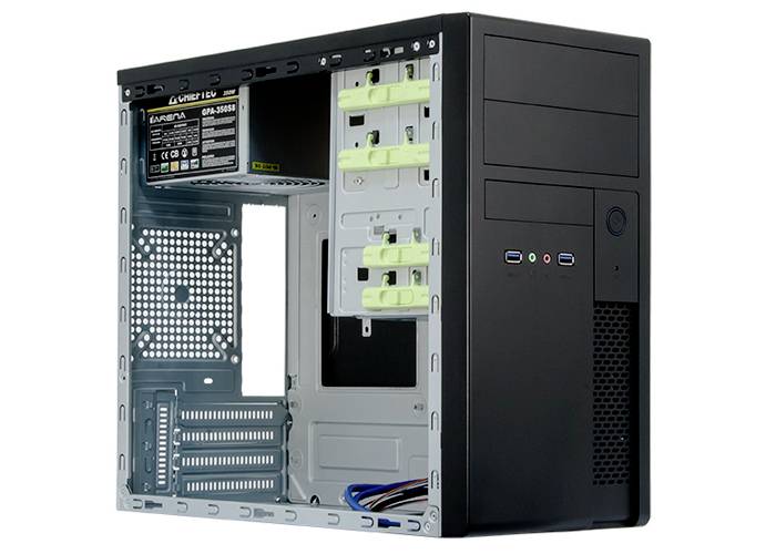Chieftec XT-01B-350GPB Mini-Tower PC-Gehäuse Schwarz