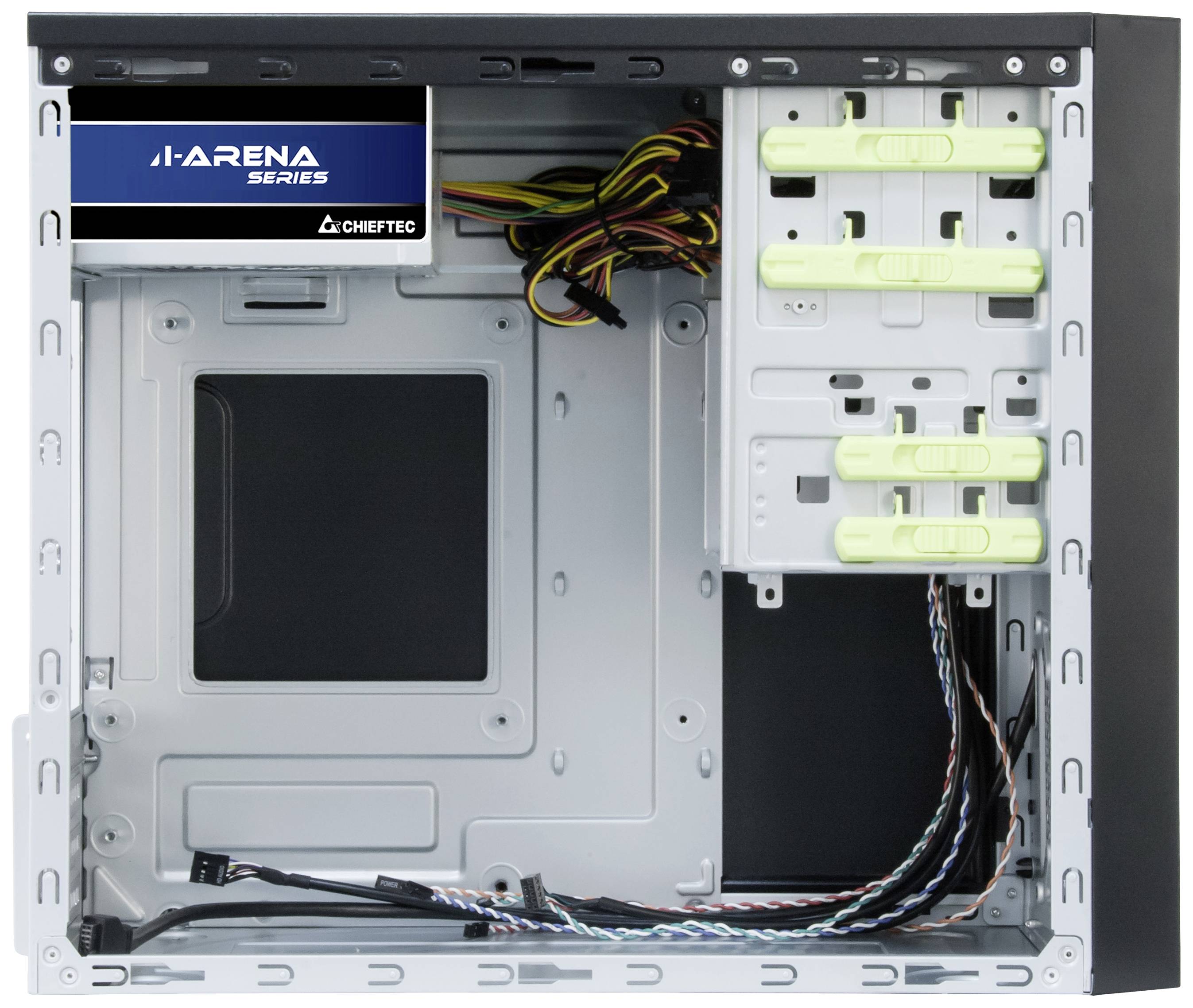 Chieftec Mesh Series CT-01B-350GPB Mini-Tower PC-Gehäuse Schwarz