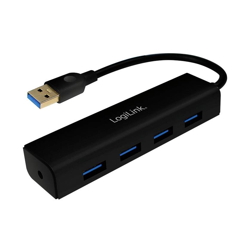 LogiLink UA0295 USB-Hub 4 Port USB-A (USB 3.1 Gen 1) Schwarz UA0295