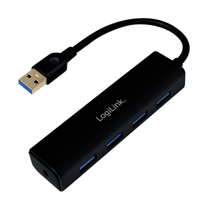 LogiLink UA0295 USB-Hub 4 Port USB-A (USB 3.1 Gen 1) Schwarz UA0295