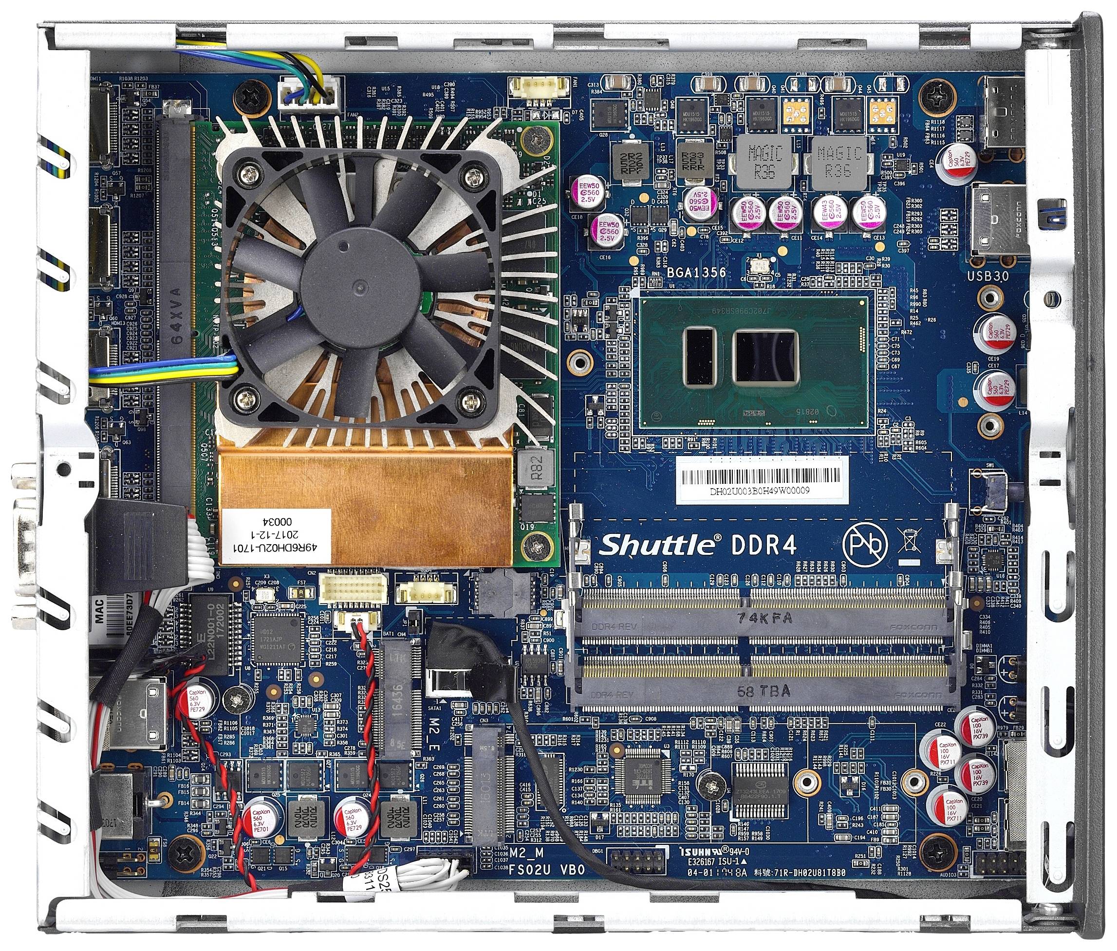Shuttle Barebone DH02U Intel® Celeron® 3865U Nvidia PIB-DH02U001