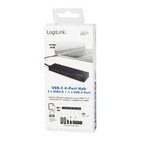 LogiLink UA0311 4 Port USB-C® (USB 3.2 Gen 2) Multiport Hub Schwarz LogiLink UA0311 4 Port USB-C® (USB 3.2 Gen 2) Multiport Hub Schwarz