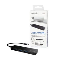LogiLink UA0311 4 Port USB-C® (USB 3.2 Gen 2) Multiport Hub Schwarz LogiLink UA0311 4 Port USB-C® (USB 3.2 Gen 2) Multiport Hub Schwarz