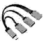 LogiLink UA0315 3 Port USB-C® (USB 3.2 Gen 2) Multiport Hub Schwarz, Grau
