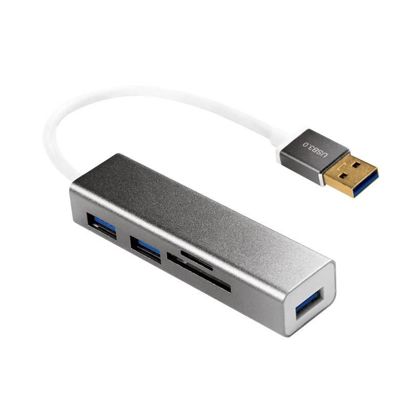 LogiLink UA0306 USB 3.2 Gen 1-Hub (USB 3.0) Silber, Weiß