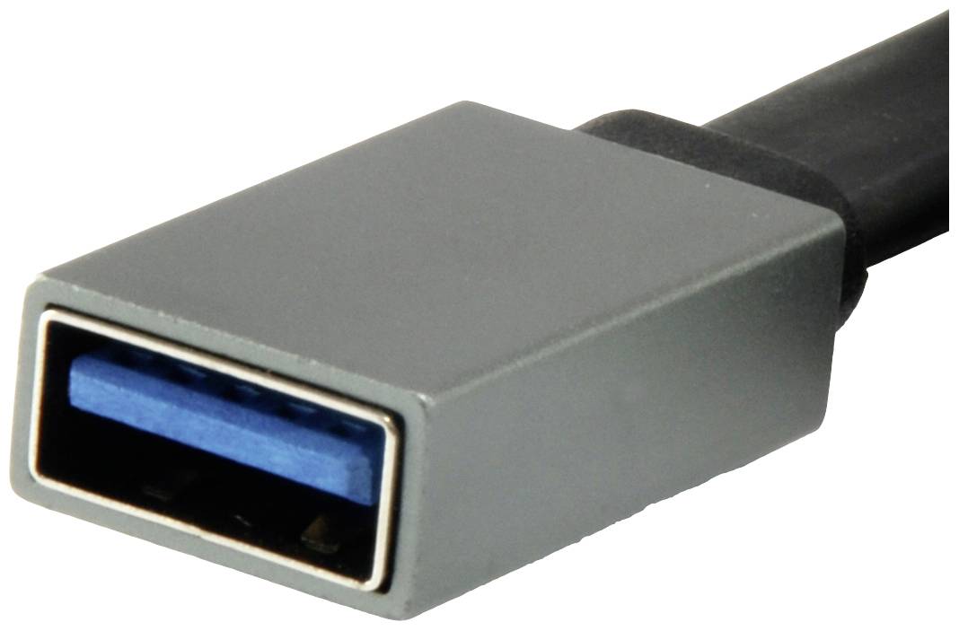 Conceptronic HUBBIES01G USB-Hub 3 Port USB-A USB 3.1 Gen1 5 GBit/s mit USB-C® Stecker Grau HUBBIES01G